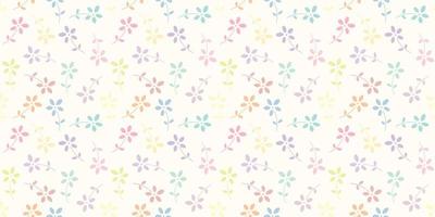 Colorful tiny flowers seamless repeat pattern vector background