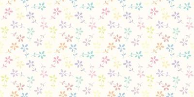 Colorful tiny flowers seamless repeat pattern vector background