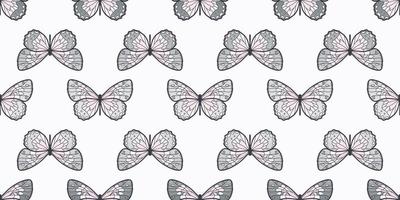 Fondo de patrón de repetición perfecta de mariposa vector