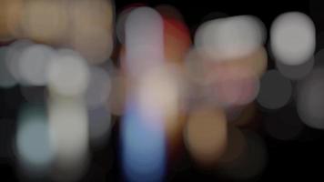 Night city blur lens lighting seamless backdrop. video