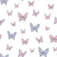 Vector butterfly spring pattern, seamless repeat background