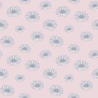 Cute pastel floral seamless repeat pattern vector