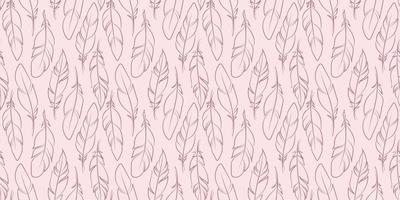 Feather seamless repeat pattern vector background