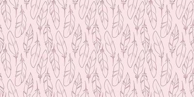 Feather seamless repeat pattern vector background