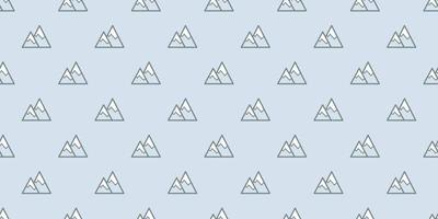 Mountain icons, seamless repeat pattern vector background