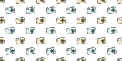 Camera, photography seamless repeat pattern vector background