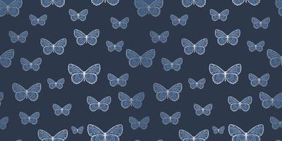 Butterfly seamless repeat pattern background vector