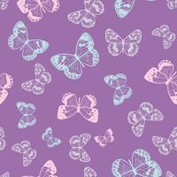 Butterfly seamless repeat pattern background vector