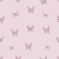 Vector butterfly seamless repeat pattern background.