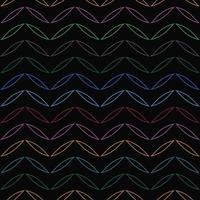 Black, multicolored chevron geometric vector pattern, abstract repeat background