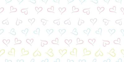 Cute pastel colorful hart background pattern. vector