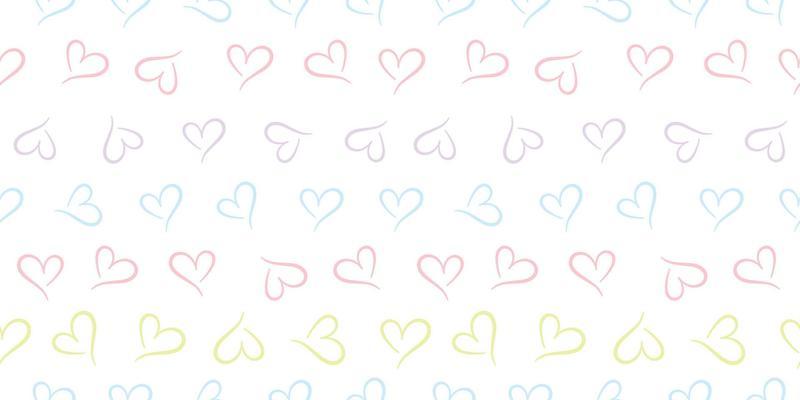 Cute pastel colorful hart background pattern.