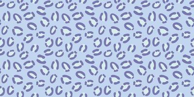 Blue cheetah background, vector leopard print, animal repeat.