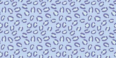 Blue cheetah background, vector leopard print, animal repeat.