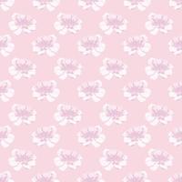 Pastel pink floral peony repeat pattern design. vector