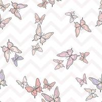 Pastel butterfly vector pattern background.