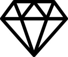 icono de vector de diamante, logotipo simple,