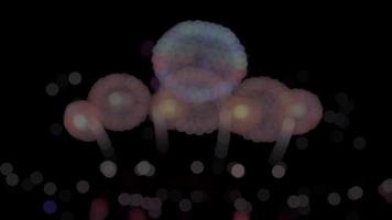 Fireworks blurred lights background loop. video