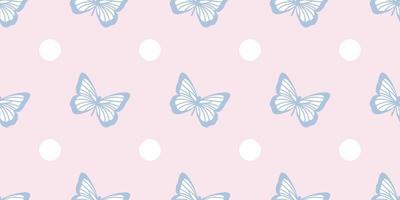 Butterfly seamless repeat pattern design vector