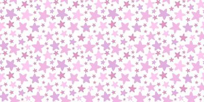 fondo de vector de estrellas rosas, patrón sin costuras