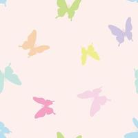 Vector butterfly seamless repeat pattern background.