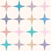 Geometric vector pattern, mid century abstract background, with stars