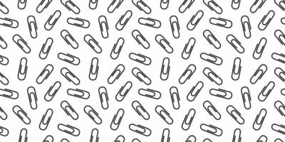 Paper clips black and white seamless  pattern background vector