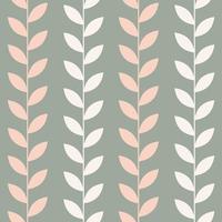 Leaf vector pattern, seamless botanical print