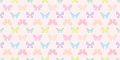 Colorful butterfly seamless pattern background vector