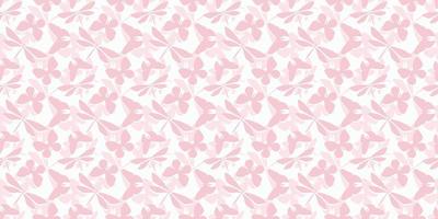 Pink butterfly and dragonfly seamless pattern background vector
