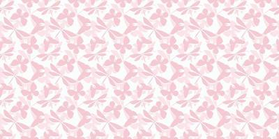 Pink butterfly and dragonfly seamless pattern background vector