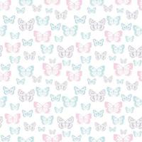 Butterfly seamless repeat pattern background vector