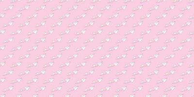Pink paper plane seamless repeat pattern vector background