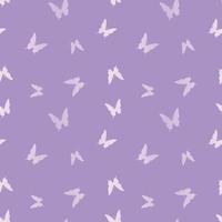 Vector butterfly seamless repeat pattern, purple  background.