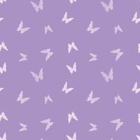 Vector butterfly seamless repeat pattern, purple  background.