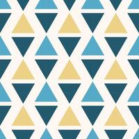 Yellow and blue abstract geometric vector pattern with triangles, seamless repeat background.