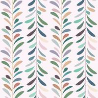 Colorful leaf vector pattern, seamless botanical print, garland background