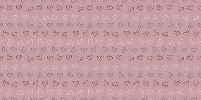 Hearts seamless repeat pattern vector background.