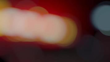 Bucle de fondo de luces borrosas rojas de vehículo de ambulancia. lente de coche de emergencia bokeh telón de fondo sin fisuras. superposiciones de luces de bengala de camión de ambulancia. Bokeh de color borroso brillante abstracto de emergencia. video