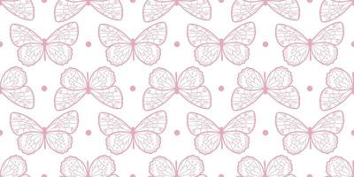 Butterfly seamless repeat pattern background vector