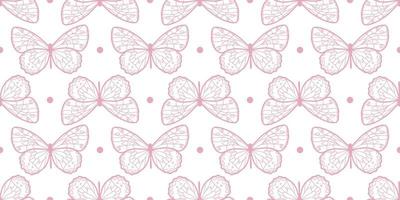 Fondo de patrón de repetición perfecta de mariposa vector