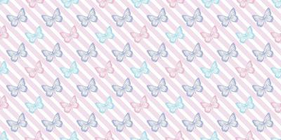Butterfly seamless repeat pattern background vector