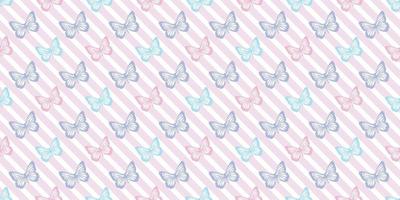 Butterfly seamless repeat pattern background vector