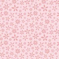 Cute floral pattern, delicate vector flower background.