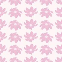 Garden cosmos flower repeat pattern, vector, spring design vector