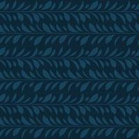 Dark blue leaf vector pattern, seamless botanical print, garland background