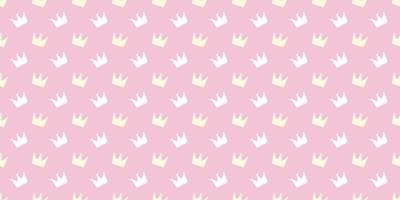 Crowns seamless repeat pattern background, princess vector. vector
