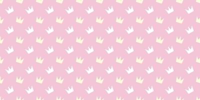 Crowns seamless repeat pattern background, princess vector. vector