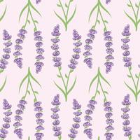 Cute floral lavenders seamless repeat pattern background vector. vector