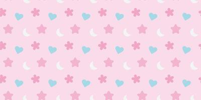Cute random icons seamless repeat pattern vector background